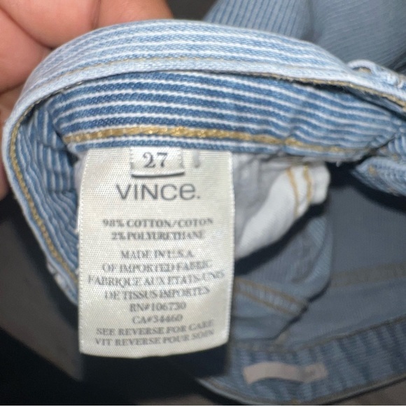 Vince Light Wash Trouser Drop Train Wreck Jeans - Picture 9 of 10